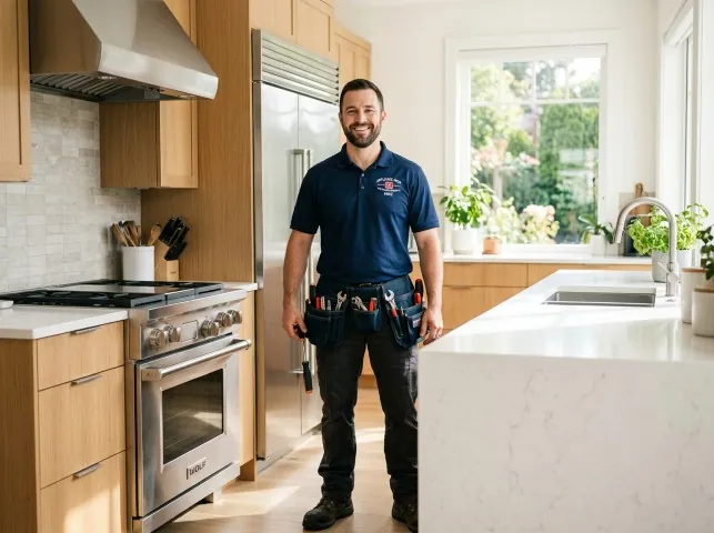 Appliance Repair Hero technician in a Arcadia, FL kitchen after an appliance repair